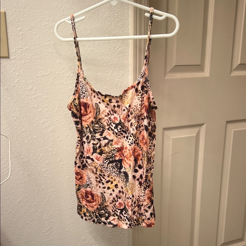 L'AGENCE Floral Leopard Camisole